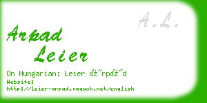 arpad leier business card